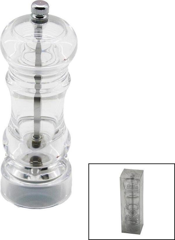 BÜYÜK   ŞEFFAF MİKA KRİSTAL PLASTİK  BAHARAT ÖĞÜTÜCÜ (5060) - Image 1