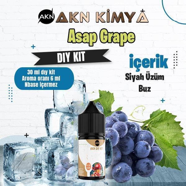 Asap Grape Dıy Kit Siyah Üzüm Buz Gıda Aroması %20 Oranda Aroma İçerir (Hazır Değildir ) - Image 1