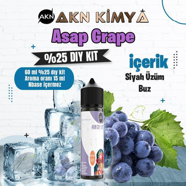 Asap Grape Yoğun Dıy Kit Siyah Üzüm Buz Gıda Aroması %25 Oranda Aroma İçerir (Hazır Değildir ) - Image 1