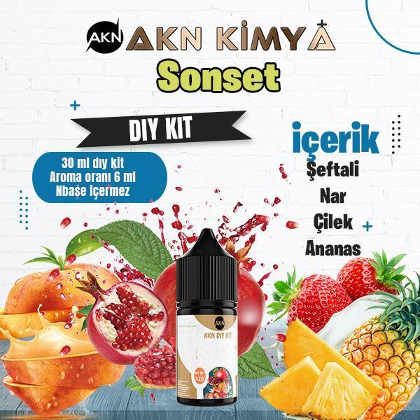 Sonset Dıy Kit Şeftali Çilek Ananas Gıda Aroması %20 Oranda Aroma İçerir (Hazır Değildir ) - Image 1