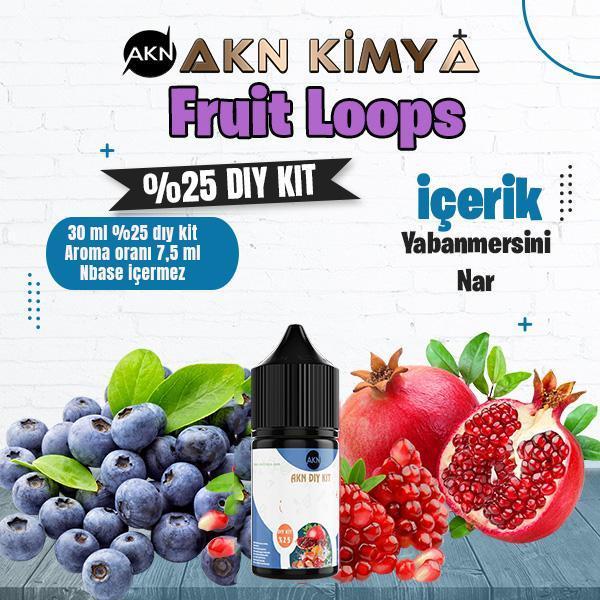 Fruit Loops Yoğun Dıy Kit Yabanmersini Nar Gıda Aroması %25 Oranda Aroma İçerir (Hazır Değildir ) - Image 1