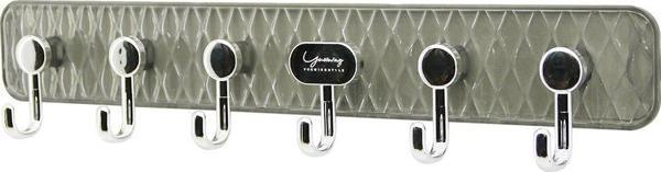DELUX ASKI MİKA KRİSTAL PLASTİK TABANLI  6 KOLLU= TAK ÇIKAR  YAPIŞKANLI MONTAJ 6X42CM (5060) - Image 1