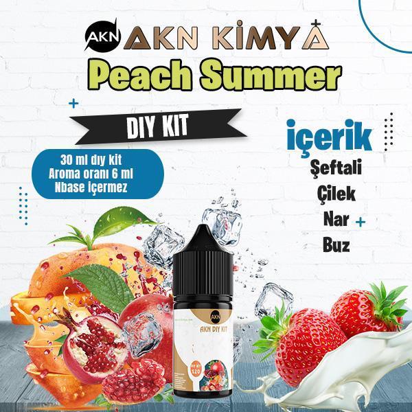 Peach Summer Dıy Kit Şeftali Çilek Nar Buz Gıda Aroması %20 Oranda Aroma İçerir (Hazır Değildir ) - Image 1