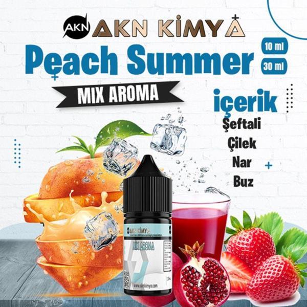 Peach Summer Mix Aroma Şeftali Çilek Nar Buz Gıda Aroması 10 ml - Image 1