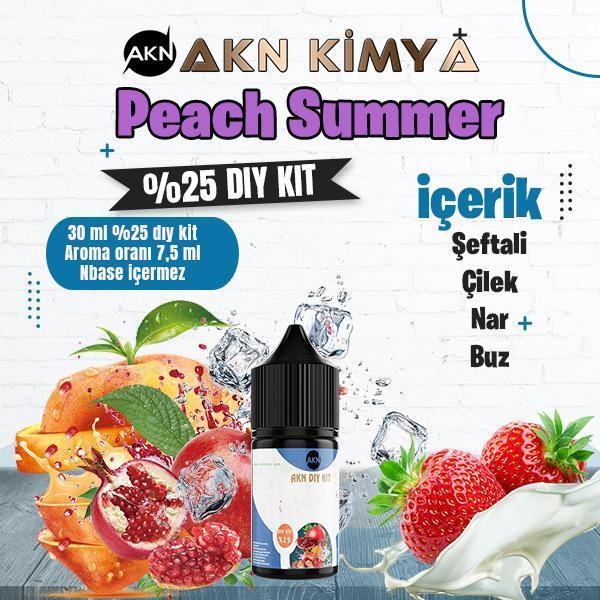 Peach Summer Yoğun Dıy Kit Şeftali Çilek Nar Buz Gıda Aroması %25 Oranda Aroma İçerir (Hazır Değildir ) - Image 1