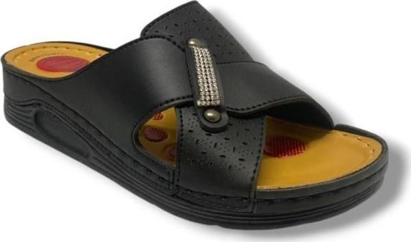 Serra 643-25 Anatomik Masaj Taban Çapraz Taşlı Kadın Terlik - Image 1