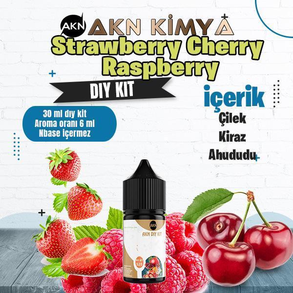 Strawberry Cherry Raspberry Dıy Kit Çilek Kiraz Ahududu Gıda Aroması %20 Oranda Aroma İçerir (Hazır Değildir ) - Image 1