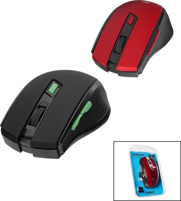EVEREST SMW-777  WİRELESS - KABLOSUZ  1600DPI USB OPTİCAL MOUSE  VAKUM AMBALAJ (5060) - Image 1