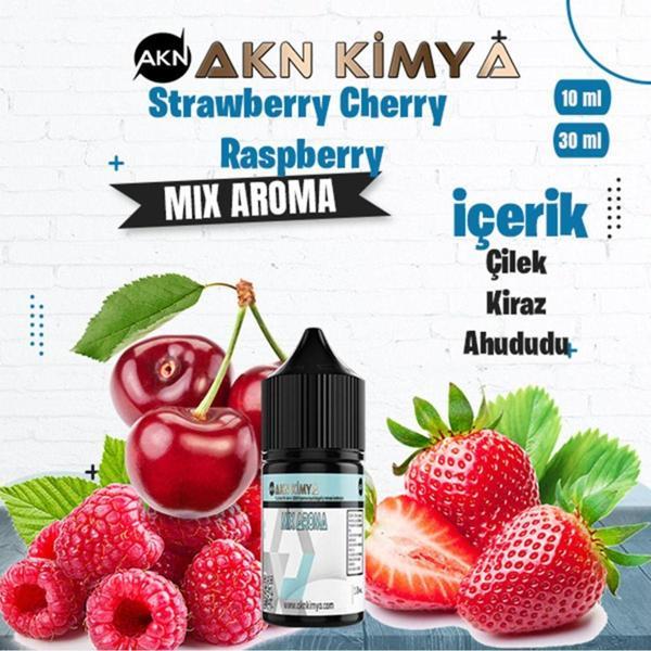 Strawberry Cherry Raspberry Mix Aroma Çilek Kiraz Ahududu Gıda Aroması 10 ml - Image 1