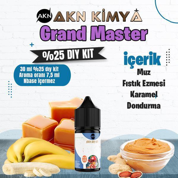 Grand Master Five Pawns Yoğun Dıy Kit Muz Fıstık Ezmesi Karamel Gıda Aroması %25 Oranda Aroma İçerir (Hazır Değildir ) - Image 1