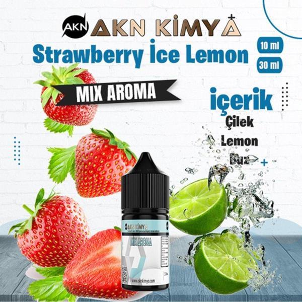 Strawberry İce Lemon Mix Aroma Yabanmersini Çilek Limon Buz Gıda Aroması 10 ml - Image 1