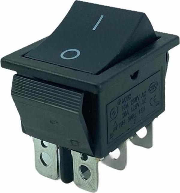 IŞIKSIZ GENİŞ ANAHTAR ON-OFF 6P YAYLI 6 BACAK AÇMA KAPAMA ANAHTARI (IC-109A) (5060) - Image 1
