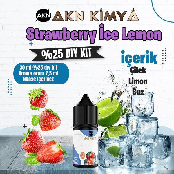 Strawberry Ice Lemon Yoğun Dıy Kit Çilek Limon Buz  Gıda Aroması %25 Oranda Aroma İçerir (Hazır Değildir ) - Image 1
