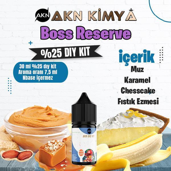 Boss Reserve Cutwood Yoğun Dıy Kit Muz Karamel Kek Gıda Aroması %25 Oranda Aroma İçerir (Hazır Değildir ) - Image 1