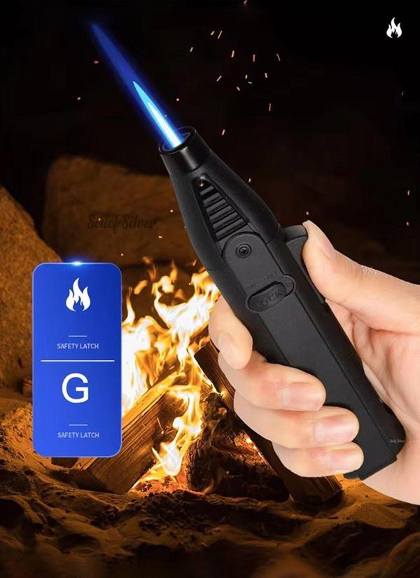 Sedef Silver Profesyonel El Tipi Jet Gazlı Rüzgar, Mutfak Çakmağı - Torch Pürmüz Çakmak 101 - Image 1