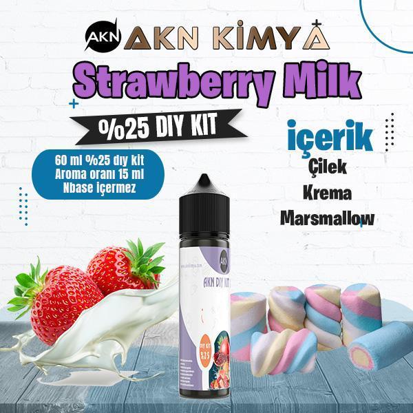 Strawberry Milk Yoğun Dıy Kit Çilek Süt  Gıda Aroması %25 Oranda Aroma İçerir (Hazır Değildir ) - Image 1