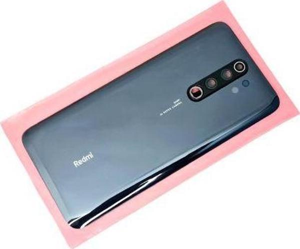 Tkgz Xiaomi Redmi Note 8 PRO Arka pil Batarya Kapağı (Cam Lensli) Siyah - Image 1