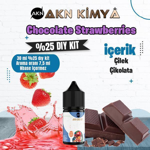 Chocolate Strawberries Yoğun Dıy Kit Çilek Çikolata Gıda Aroması %25 Oranda Aroma İçerir (Hazır Değildir ) - Image 1