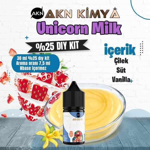 Unicorn Milk Cutwood Yoğun Dıy Kit Çilek Süt Vanilya Gıda Aroması %25 Oranda Aroma İçerir (Hazır Değildir ) - Image 1