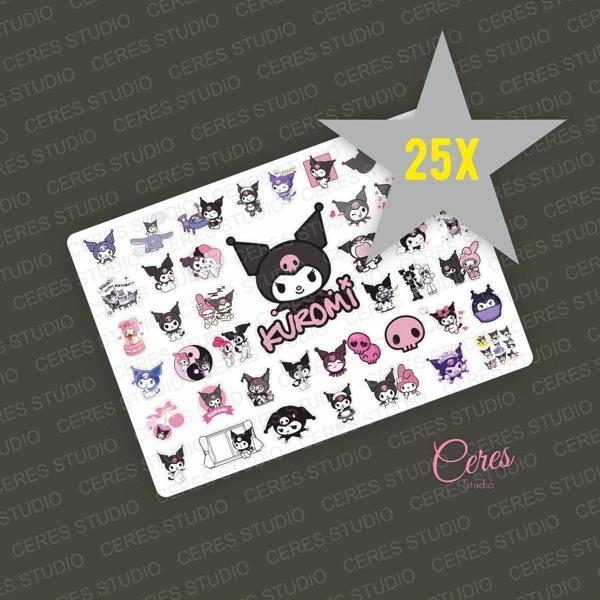 25 Sayfa KUROMI Sticker - (Kırtasiyeler ve Özel Günlerde Hediyelik İçin Vb. ) - Image 1