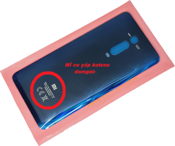 Tkgz Xiaomi Mİ 9T Mi 9T Pro Arka Pil Kapağı Mİ Damgalı (CAM) MAVİ - Image 1