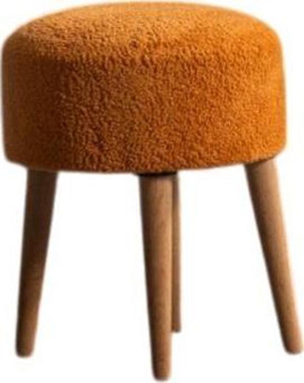Barella Home Living Panda Yuvarlak 4 Ayaklı Çok Amaçlı Puf - Image 1