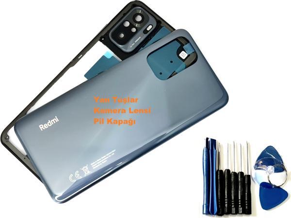 Tkgz Xiaomi Redmi Note 10S (4G) KASA Arka Pil Batarya Kapağı (TAMİR SETİ) SİYAH - Image 1