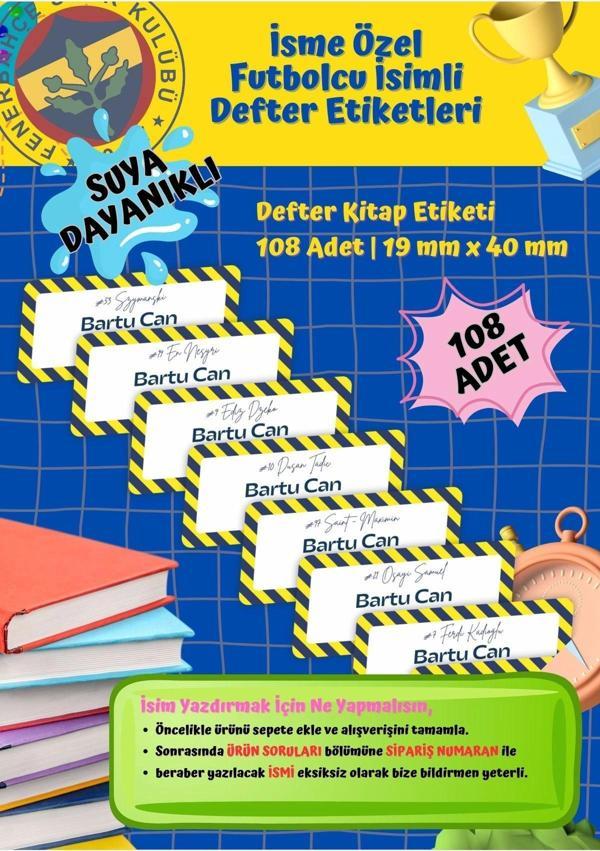FB Etiketi Defter Etiketi Kitap Etiketi Kişiye Özel Suya Dayanıklı İsim Yazılabilien - Image 1