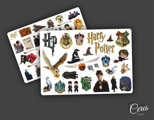 Harry Potter Sticker 2-5cm Arası 2 Sayfa 54 Adet Etiket - Image 1
