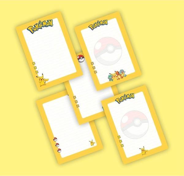 Pokemon Not Defterleri | Notepad | Bloknot | A5 (14X20CM) 40 Sayfa Not Defteri 5 Adet - Image 1