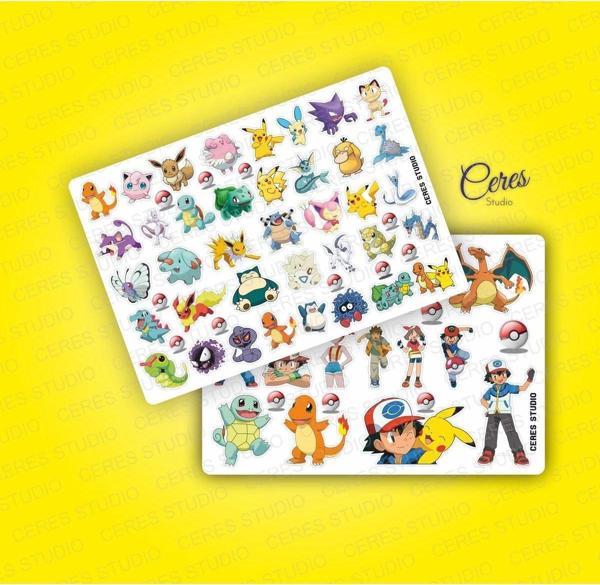 Pokemon Sticker - 2 SAYFA 70 Etiket - Image 1