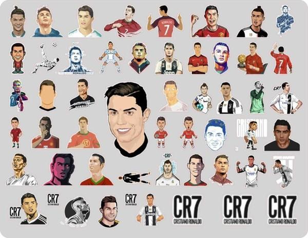 Ronaldo Cr7 Sticker Etiket 2 Sayfa 106 Adet Etiket - Image 1