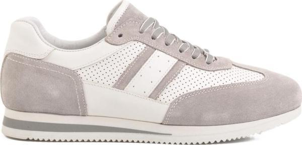Gri Hakiki Deri Erkek Sneaker 4Y1546-7811 M - Image 1