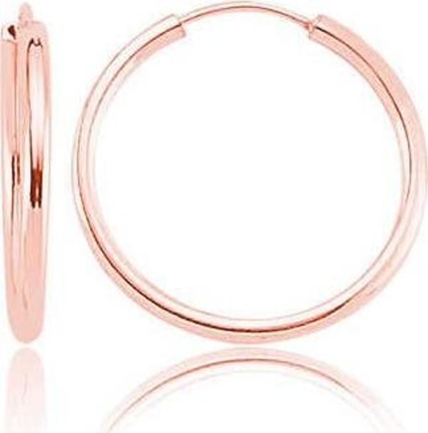 ​Gümüş Rose Kaplama Halka Küpe SL3375 - Image 1
