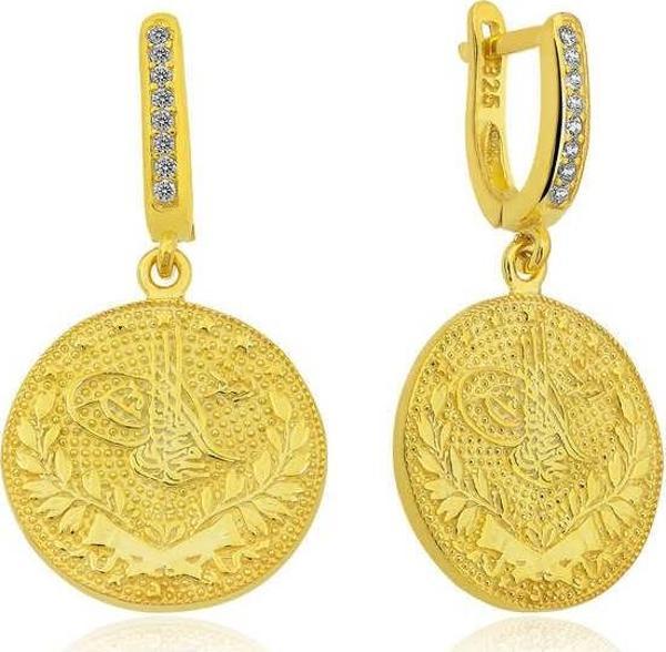 Gümüş Reşat Detaylı Mengeçli Küpe SL3516 - Image 1