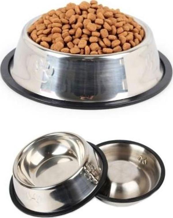 Büro Ev Evcil Hayvanı için 15CM Mini Çelik Kedi Köpek Mama Kabı - Image 1