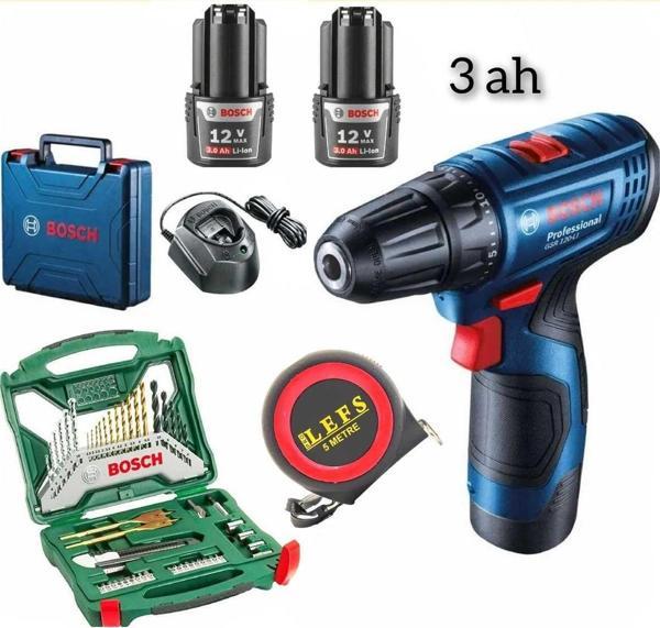 Bosch Gsb 120 Li Darbeli Vidalama (3 Ah Çift Bataryalı) Ve 50 Parça Uç Seti - Image 1