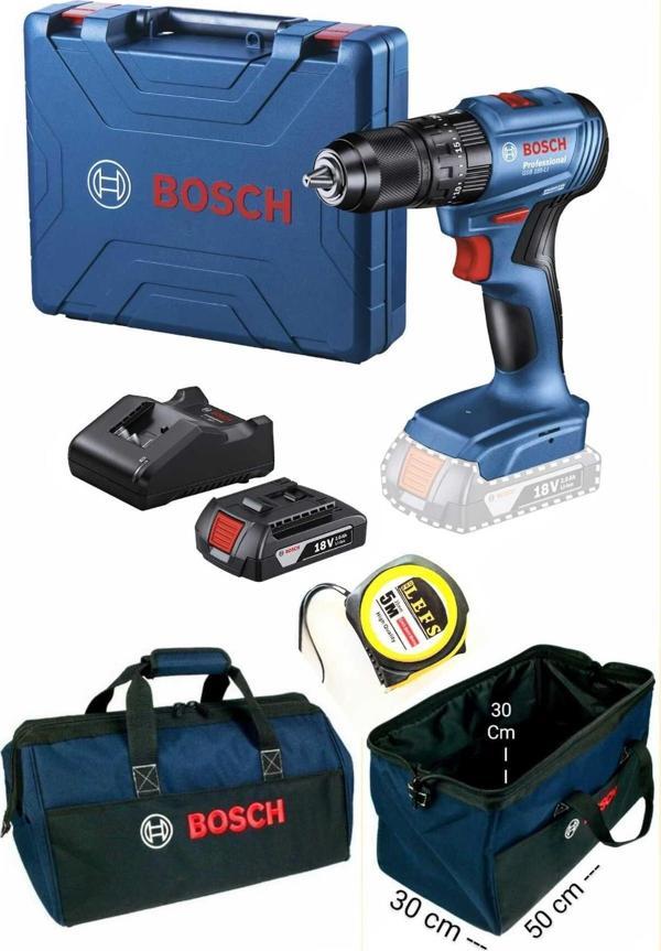Bosch Gsb 185 Li Darbeli Matkap Vidalama (Tek Akü) , Çanta Ve Metre - Image 1