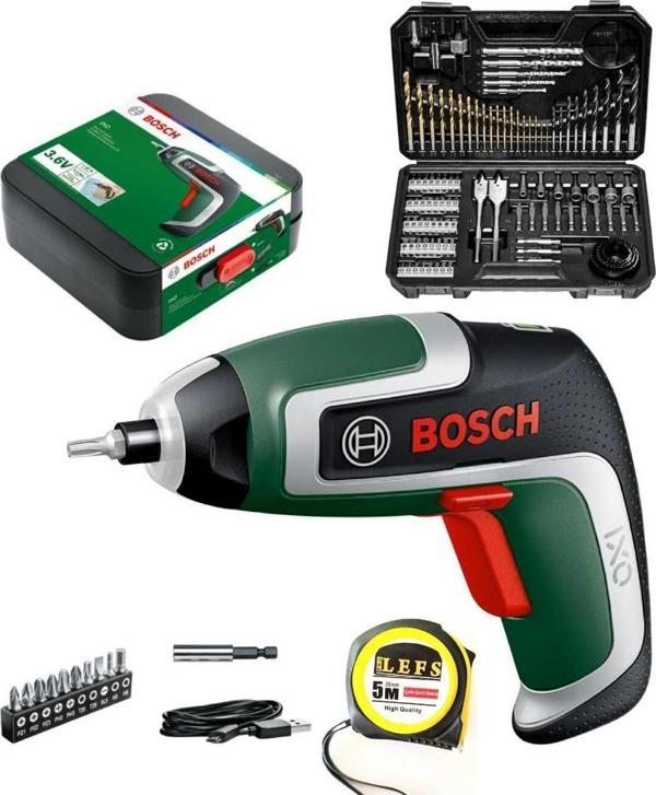 Bosch Ixo 7 Akülü Mini Vidalama , V-Line 103 Parça Karışık Aksesuar Seti Ve Metre - Image 1