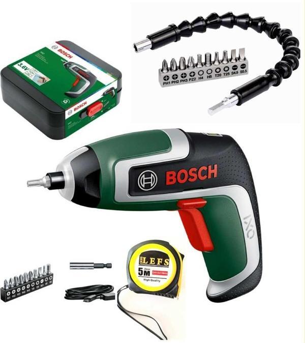 Bosch Ixo 7 Akülü Mini Vidalama, Esnek Bükülebilir Vidalama Seti 10 Parça Ve Metre - Image 1