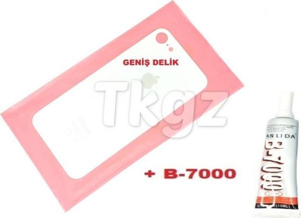 Tkgz İphone 8 Arka Pil Batarya Kapağı (CAM+B-7000) BEYAZ - Image 1