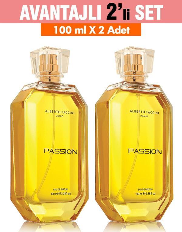 2'Li Set  Alberto Taccini PASSION Kadın Parfümü -100 ml - Image 1