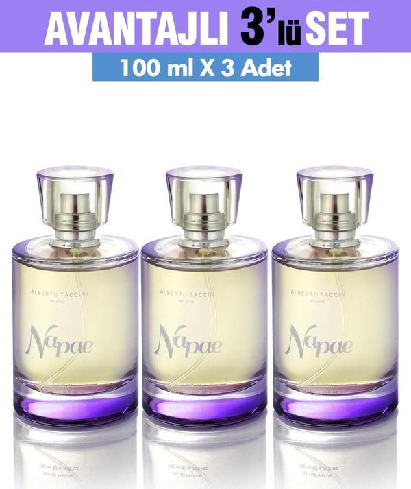 3'Lü Set Alberto Taccini NAPAE Kadın Parfümü - 100 ml - Image 1