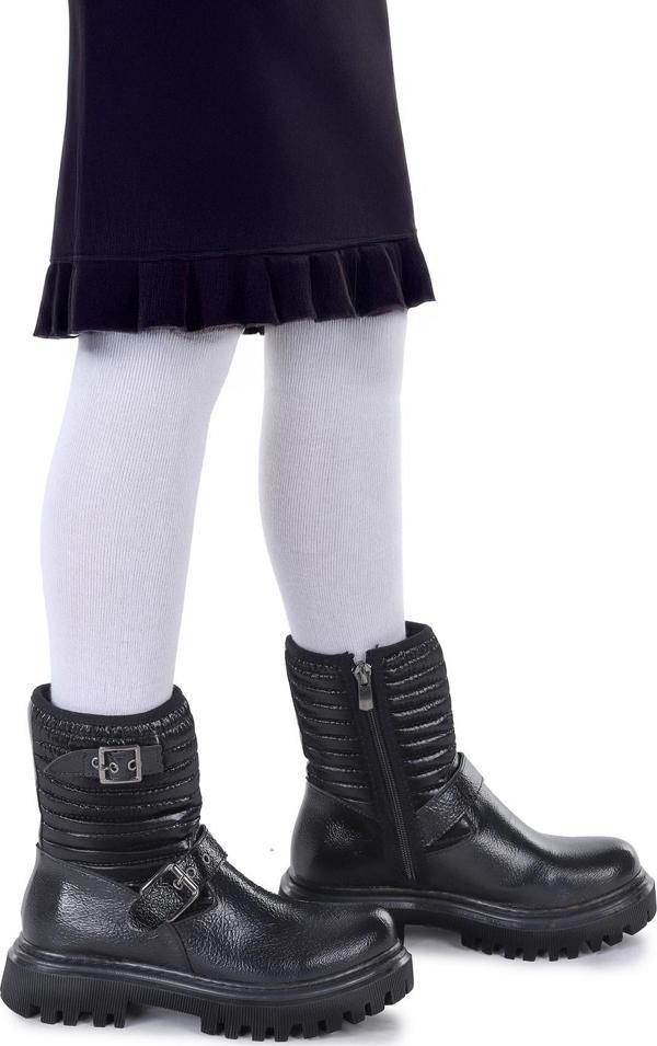  Kirle Çatlak Fermuarlı Günlük Kız Çocuk Bot Ayakkabı - Image 1