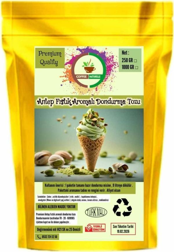 Coffee Naturelle Antep Fıstığı Aromalı Dondurma Aroması - Image 1