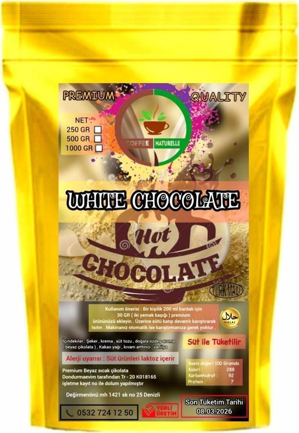 Coffee Naturelle Beyaz Sıcak Çikolata Gold Paket - 100 Gr - Premium - Image 1