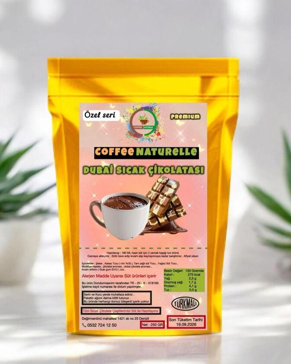 Coffee Naturelle Dubai Sıcak Çikolatası Toz - Özel Seri - 250 Gr - Image 1