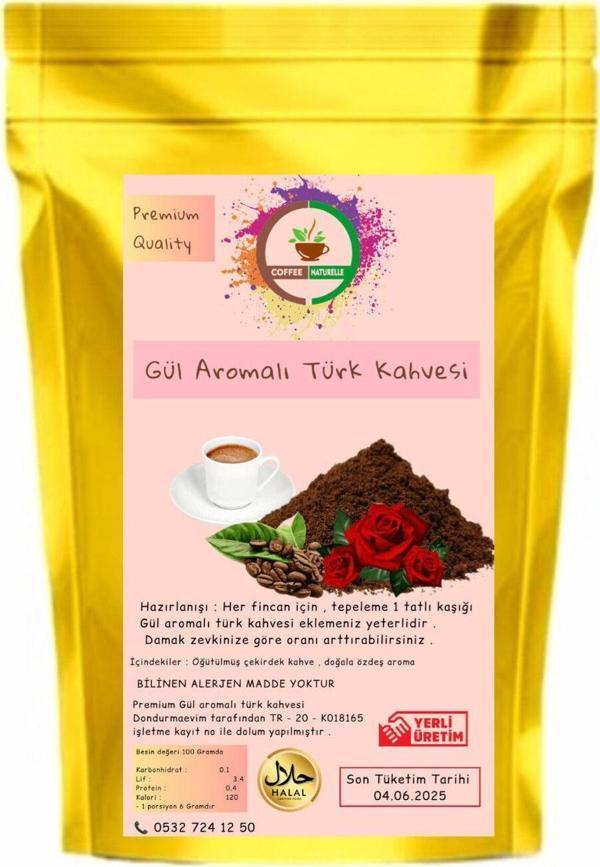 Coffee Naturelle Gül Aromalı Türk Kahvesi - 200 Gr - Premium Quality - Image 1