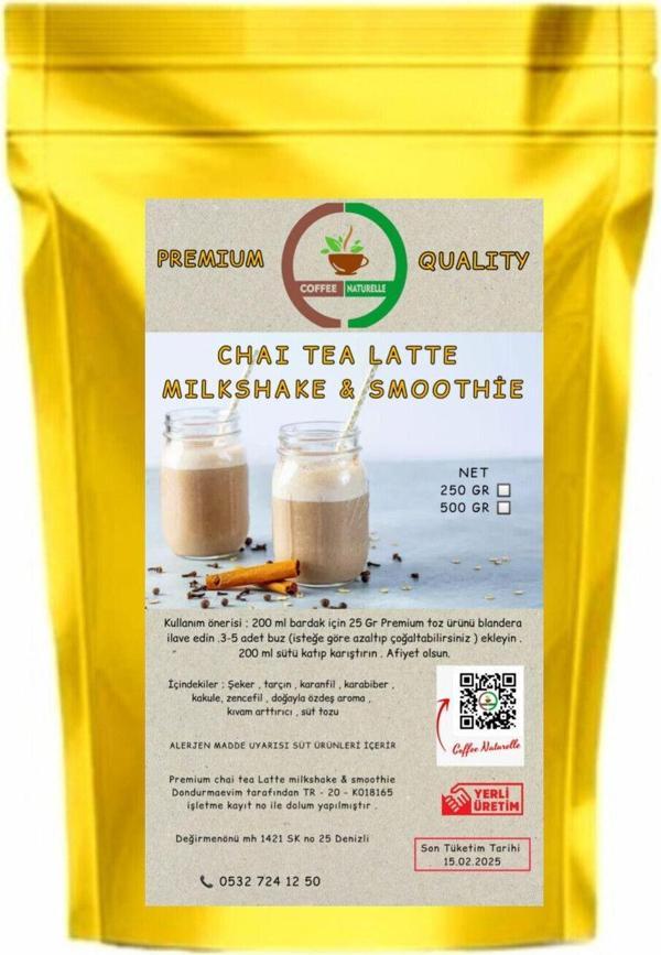 Coffee Naturelle Ice Chai Tea Latte Smoothie & Milkshake - Premium - 250 Gr - Image 1