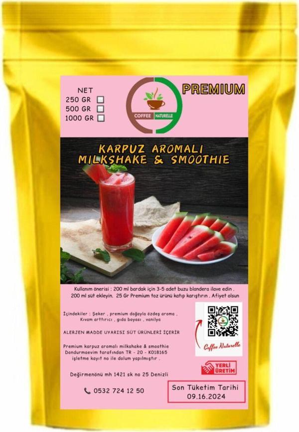 Coffee Naturelle Karpuz Aromalı Milkshake & Smoothie 1 Kg - Image 1
